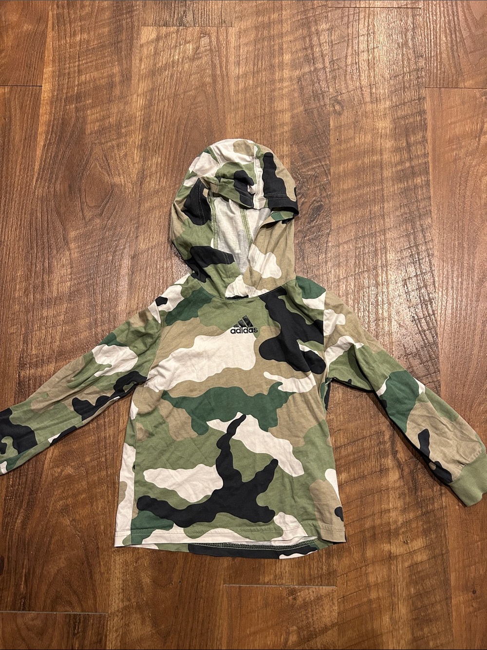 Adidas Hooded Camo Long Sleeve